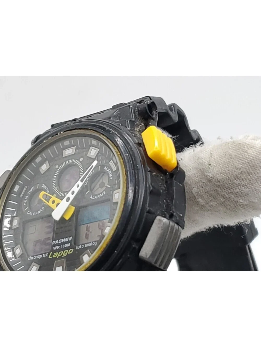Lapgo PLG-1002AD Watch Mens New Battery Analog Digital 48mm Please Read